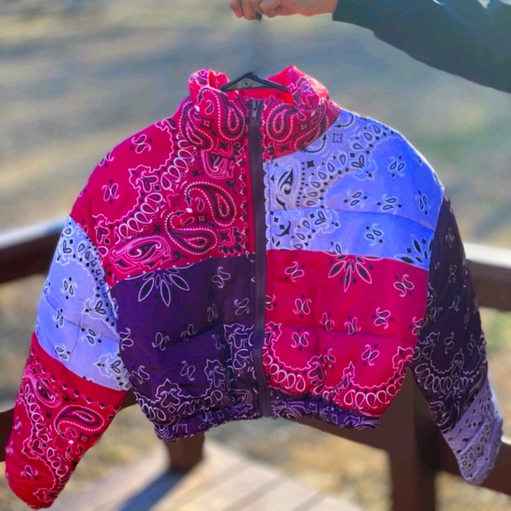 Puff crop Bandana Jacket